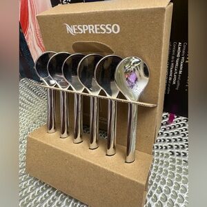 Nespresso Silver Polished Espresso Spoons - Set of 6